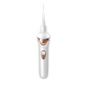 Igia Electronic Ear Cleaner device in white with rose gold accents, showing the front panel with a button and the product appearing sleek and modern.