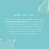 Instructions for using Aragan Secret Nail Repair Treatment Oil on a light blue background with droplets.